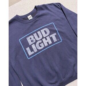 Vintage-Style Junk Food Tees Bud Light Crewneck Sweatshirt Men’s Size Medium